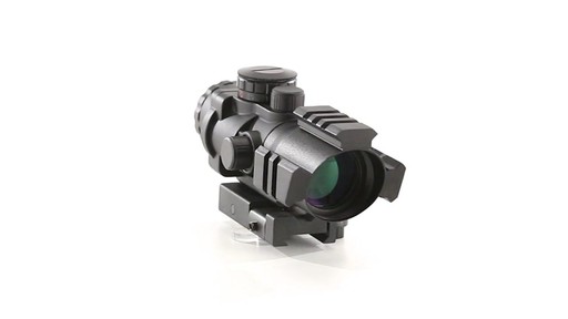 AIM Sports 4x32mm Tri-Illuminated Scope with 3/4 Circle Reticle 360 View - image 2 from the video